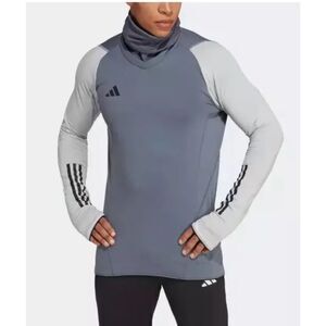Adidas Men's Large Tiro 23 Cold Ready soccer Warm top sweater gray H49613 NEW